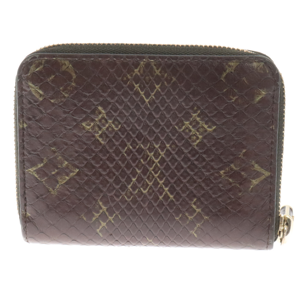 Louis Vuitton Leather Purse Case Python Card Zipp… - image 1